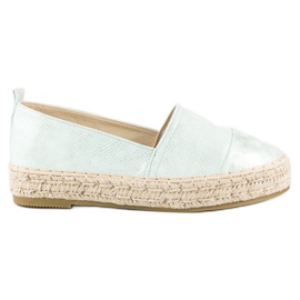 Espadrile slip-on pe platformă verde 3