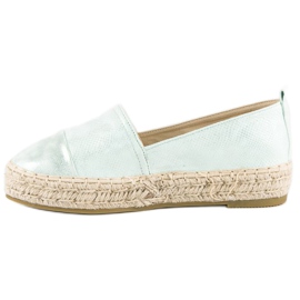 Espadrile slip-on pe platformă verde 5