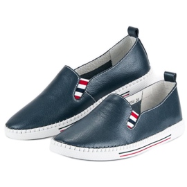 Filippo Pantofi din piele bleumarin albastru 2