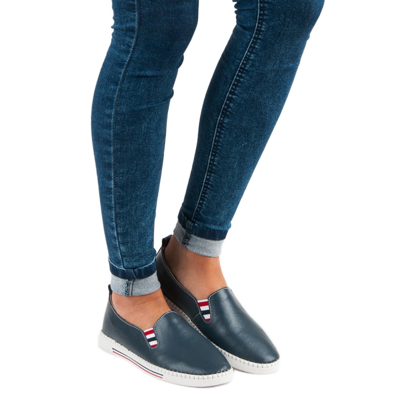 Filippo Pantofi din piele bleumarin albastru 1