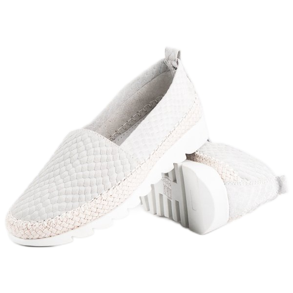 Filippo Espadrile cu slip-on din piele gri 1
