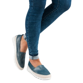Filippo Espadrile cu slip-on din piele albastru 1