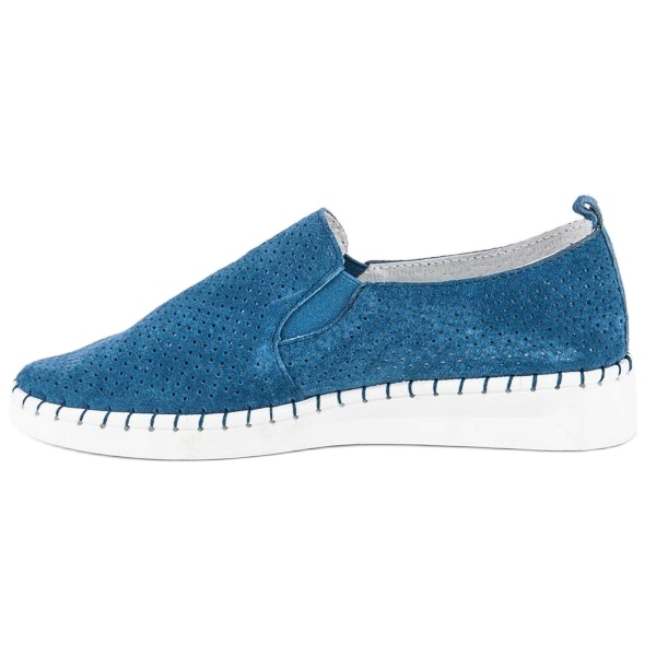 Filippo Pantofi Slip-On Ajurat albastru 1