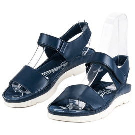 Filippo Sandale din piele bleumarin albastru 2