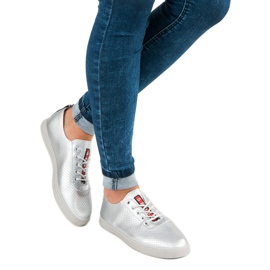 Adidași Argintii Cu Ajurat gri 1