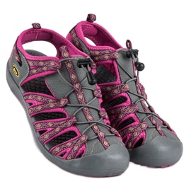 American Club Sandale americane închise violet gri 1