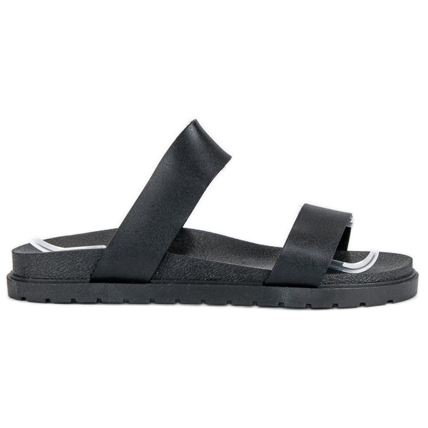 Papuci negri pentru dama negru 1