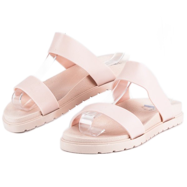 Papuci de damă pudrați roz 1