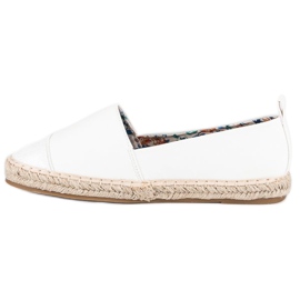 Marquiz Espadrile albe lejere 1
