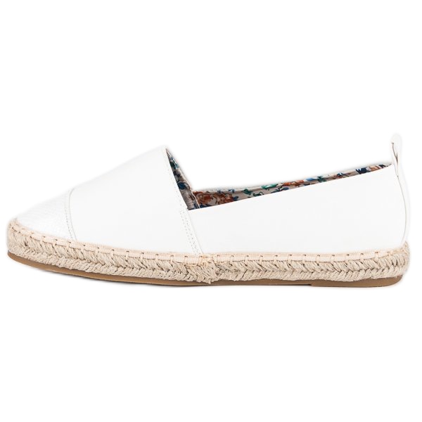 Marquiz Espadrile albe lejere 1