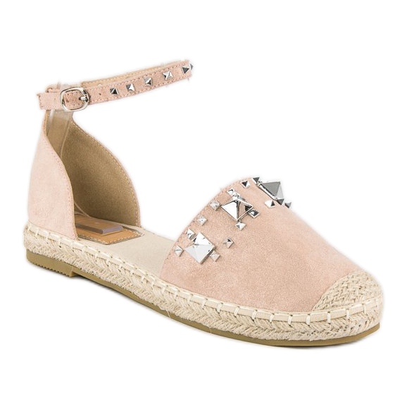 Sandale espadrile plate roz 1 Sandale espadrile plate roz 1
