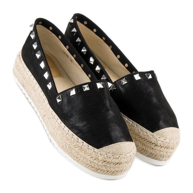 Forever Folie Espadrile pe platformă negru 1