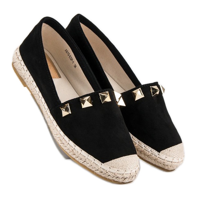 Bestelle Espadrile negre cu strasuri negru 1