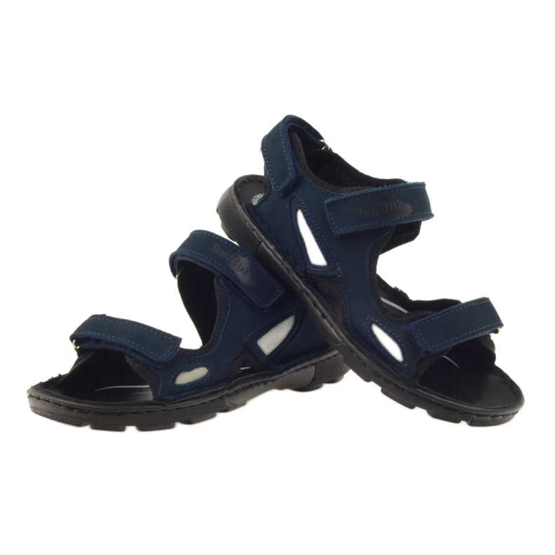 Ren Butter Flexible Boys Sandals 255 Navy Blue albastru 3 Ren Butter Flexible Boys Sandals 255 Navy Blue albastru 3