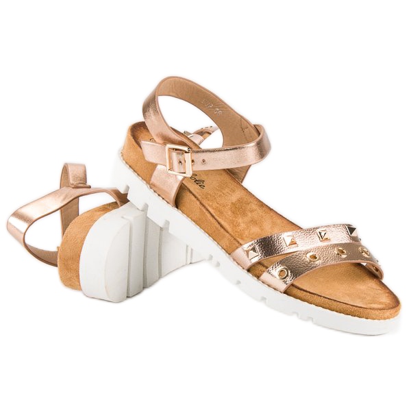 Forever Folie Sandale roz cu strasuri 2