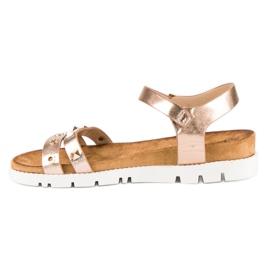 Forever Folie Sandale roz cu strasuri 1