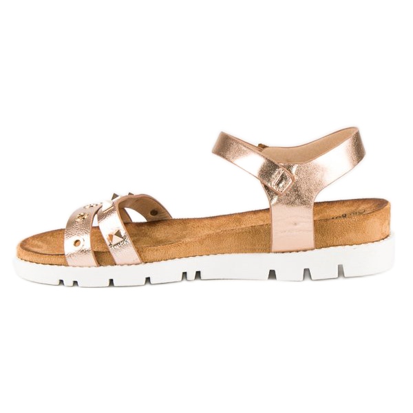 Forever Folie Sandale roz cu strasuri 1