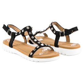 Bestelle Sandale plate confortabile negru 1