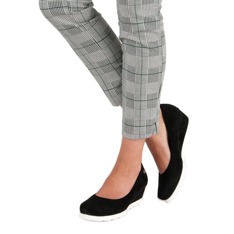 Filippo Pompe de piele intoarsa de dama negru 1