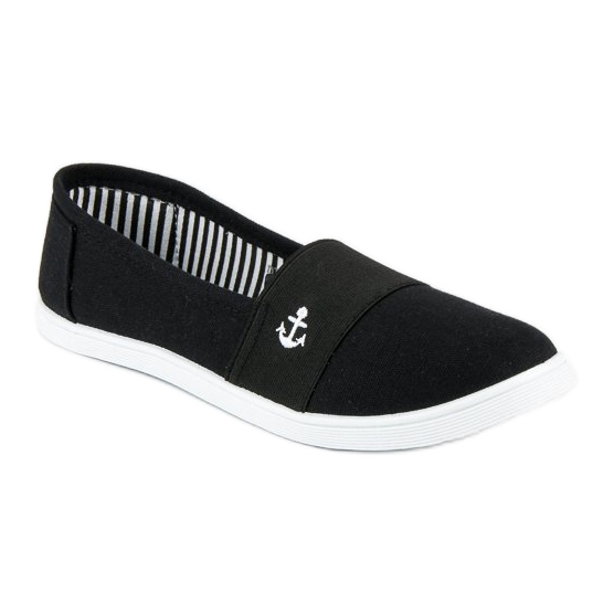 McKey Tenisi negri cu slip-on negru 1
