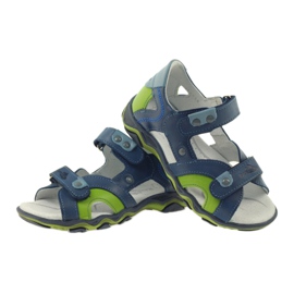 Ren But Sandale pe Velcro Ren Dar 3277 denim albastru verde 3