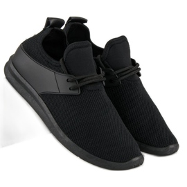 Super Me Tenisi negri din material textil negru 1