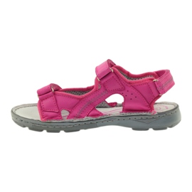 Ren But Sandale de fată flexibilă din piele 4256 Amaranth Ren Dar roz 2