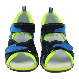 Sandale Pe Velcro Bartek 16187 cobalt negru albastru verde 4