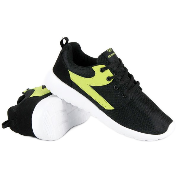 Hasby Pantofi sport din material textil negru galben 2