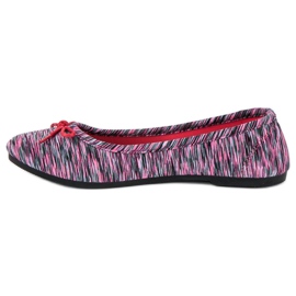 McKey Balerina cu nervuri textile gri roz 1