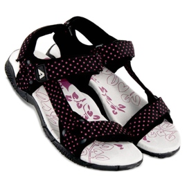 American Club Sandale americane textile cu velcro negru 2 American Club Sandale americane textile cu velcro negru 2