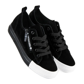 Seastar Tenisi negri din piele intoarsa negru 1