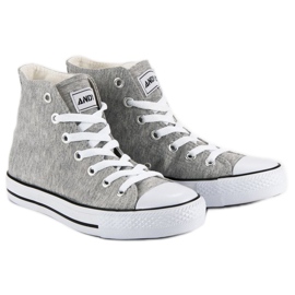 Andy Z Tenisi clasici deasupra gleznei gri 1