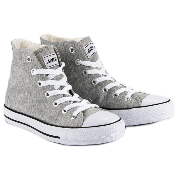 Andy Z Tenisi clasici deasupra gleznei gri 1