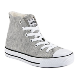 Andy Z Tenisi clasici deasupra gleznei gri 2