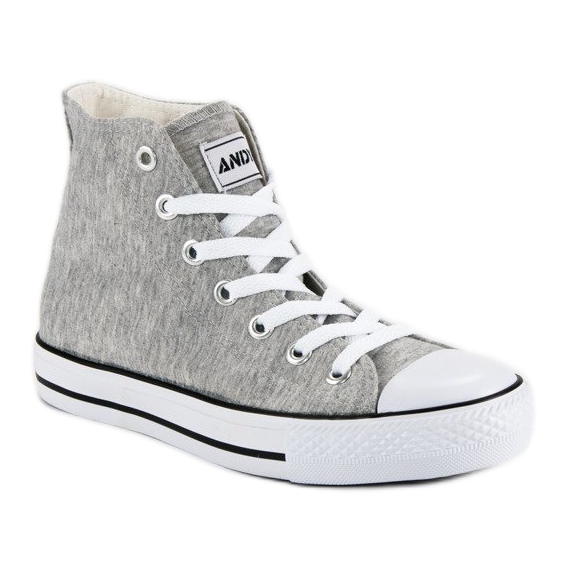 Andy Z Tenisi clasici deasupra gleznei gri 2