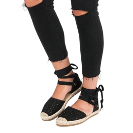 Sweet Shoes Espadrile cu noduri negru 1