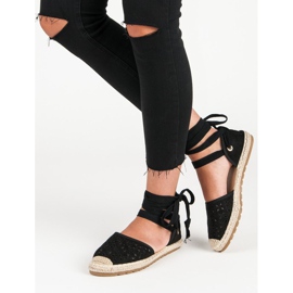 Sweet Shoes Espadrile cu noduri negru 2