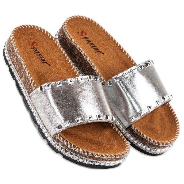 Seastar Papuci de femei eleganti gri 1