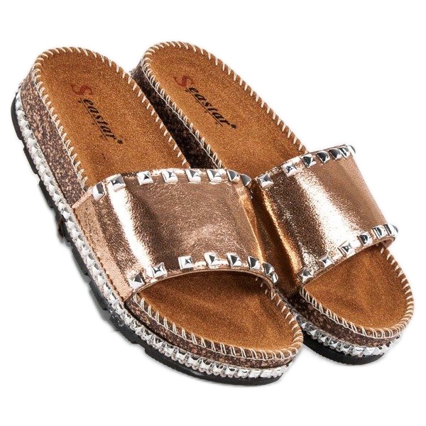 Seastar Papuci de femei eleganti roz 1