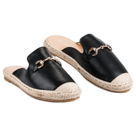 Flip-flops espadrile negre negru 1