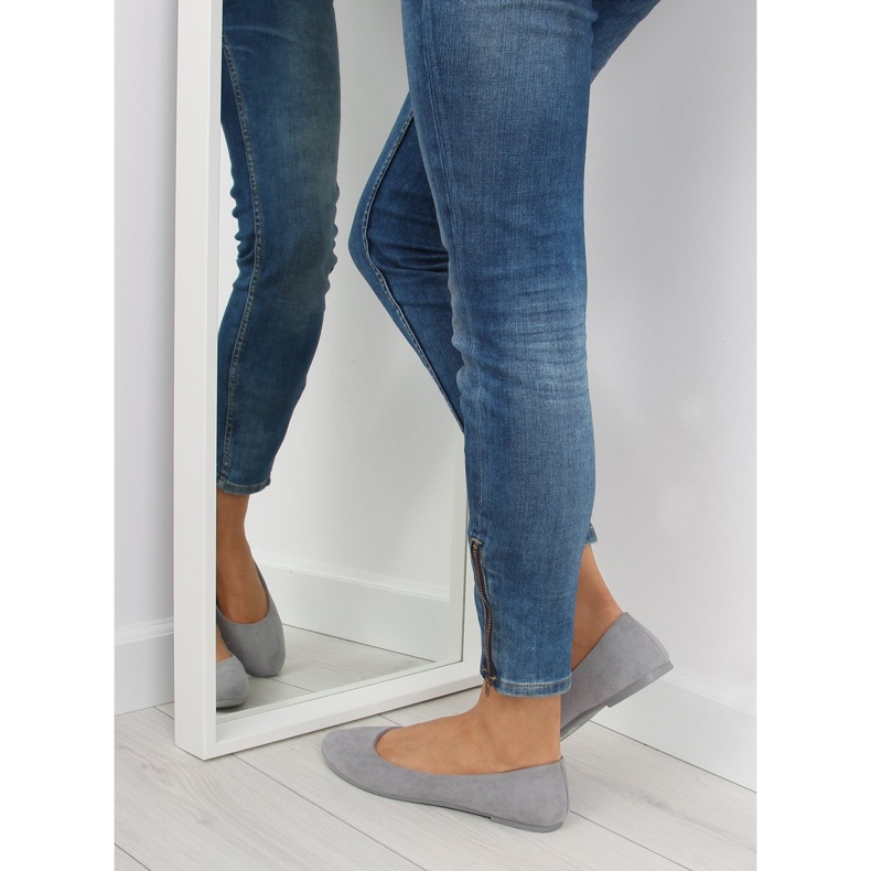 Balerini de damă gri moi JX51 2