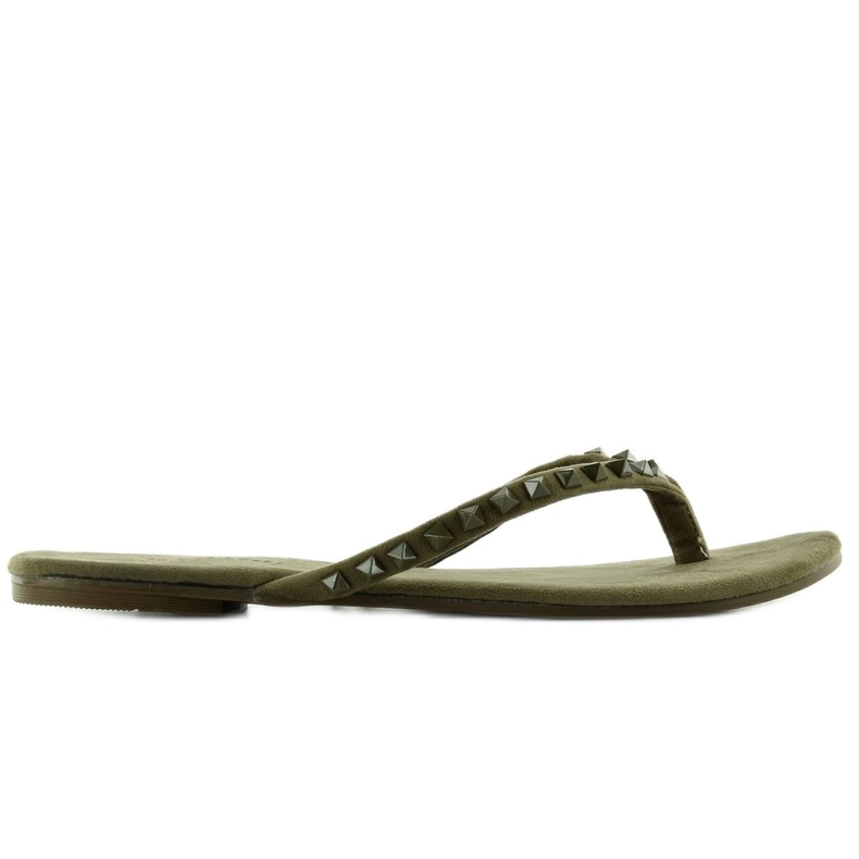 Flip-flops cu crampoane piramidale DD26 Green verde 2