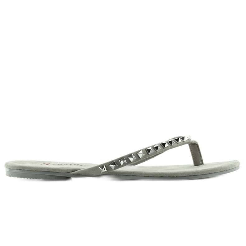 Flip-flops cu crampoane piramidale DD26 Gri 2