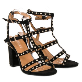 Bestelle Sandale negre pe stâlp negru 1