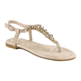 Vices Sandale plate elegante vicii maro 1 Vices Sandale plate elegante vicii maro 1