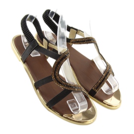 Sandale negre asimetrice 4157 Negru 2