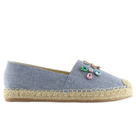 Espadrile cu pietre albastre 8215 L.ALBASTRU 5