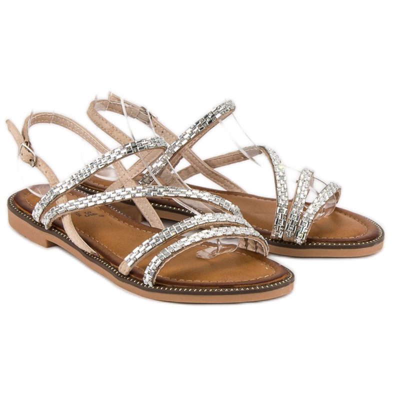 Fama Sandale plate elegante maro 1