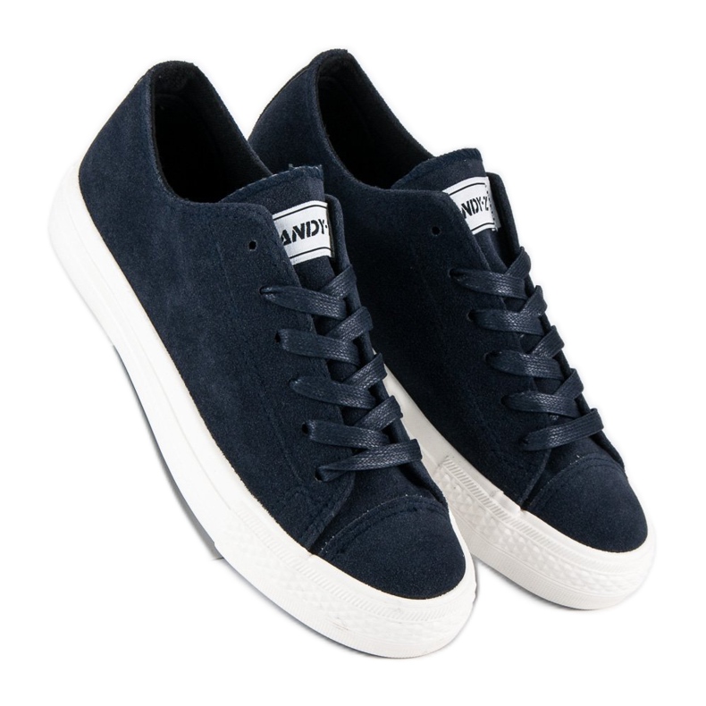Andy Z Adidași din piele de căprioară albastru 1 Andy Z Adidași din piele de căprioară albastru 1